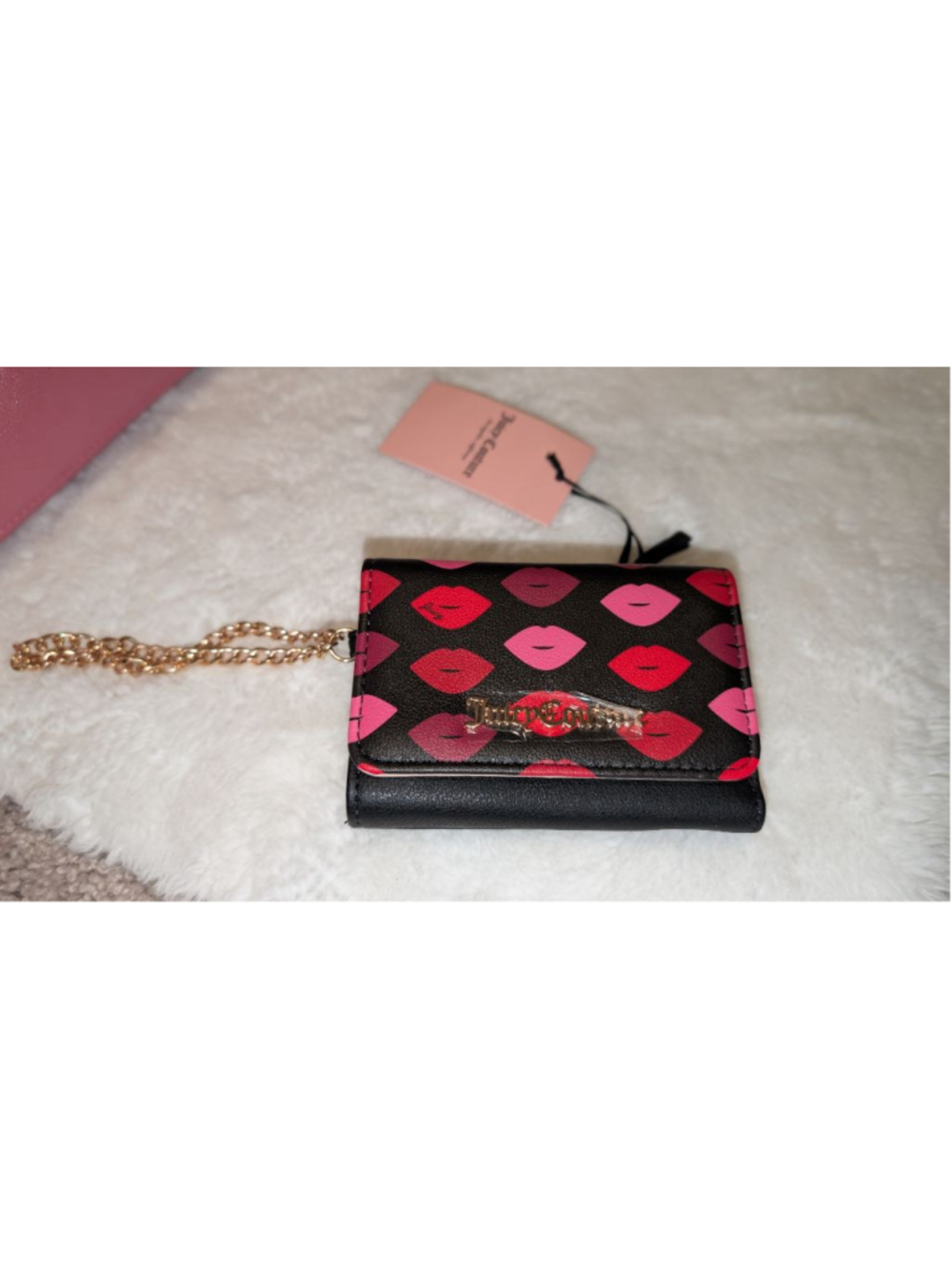 Juicy Couture Pink Tote Bag Black Trifold Wallet One Size - Picture 9 of 16